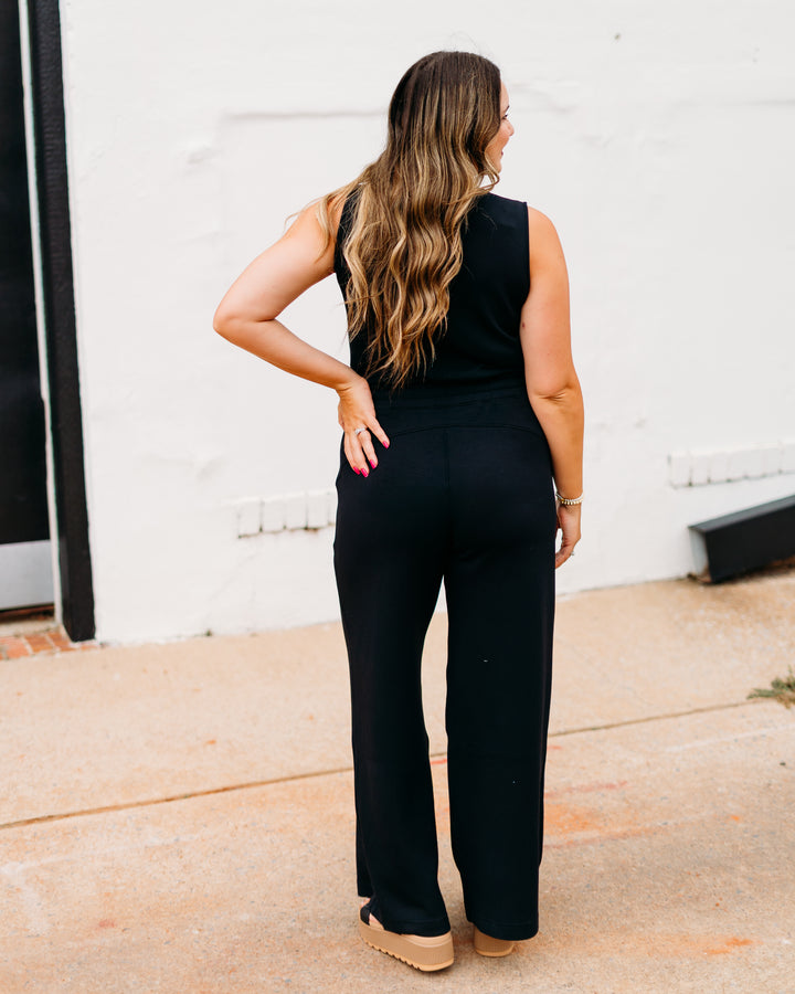 Spanx: Airessentials Sleeveless Jumpsuit in Very Black