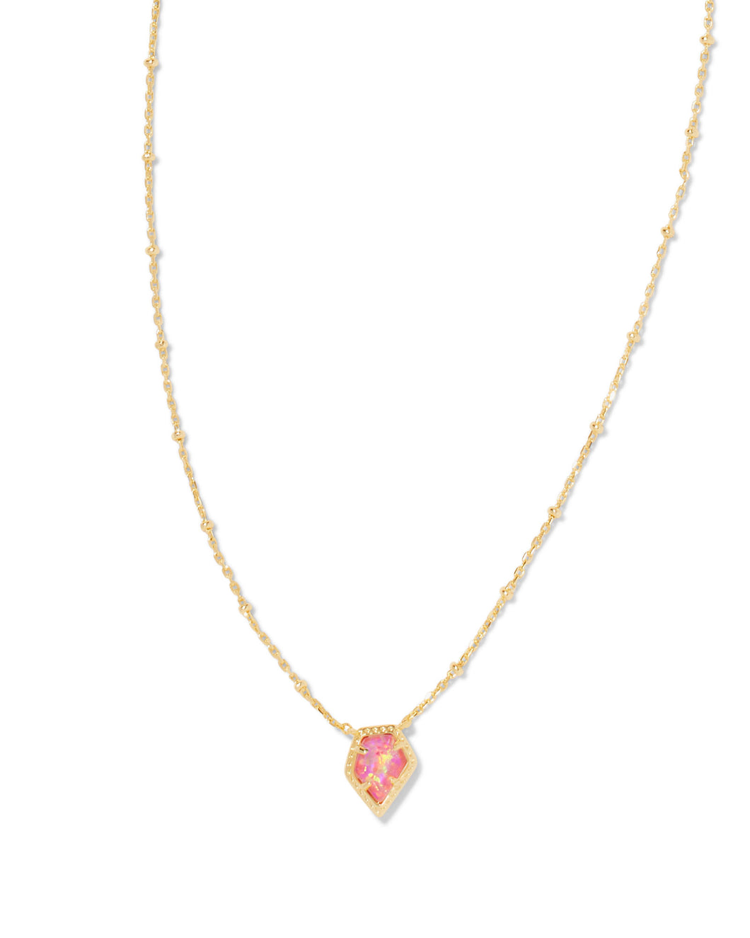 Kendra Scott: Framed Tess Satellite Necklace in Gold Rose Pink Opal