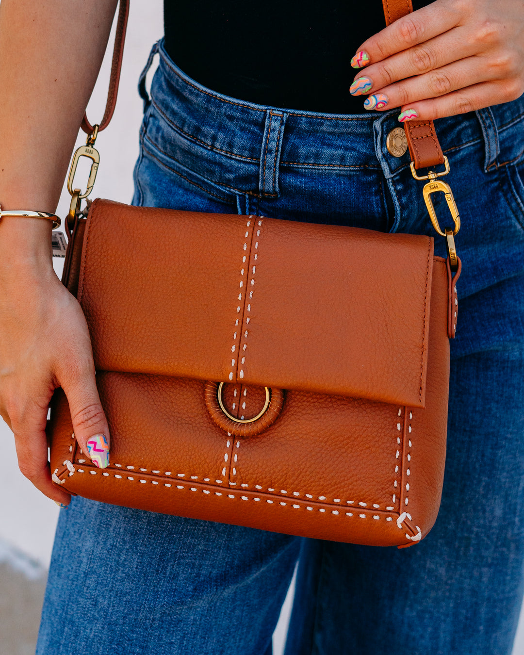Hobo: Austin Flap Crossbody in Warm Honey - The Vogue Boutique
