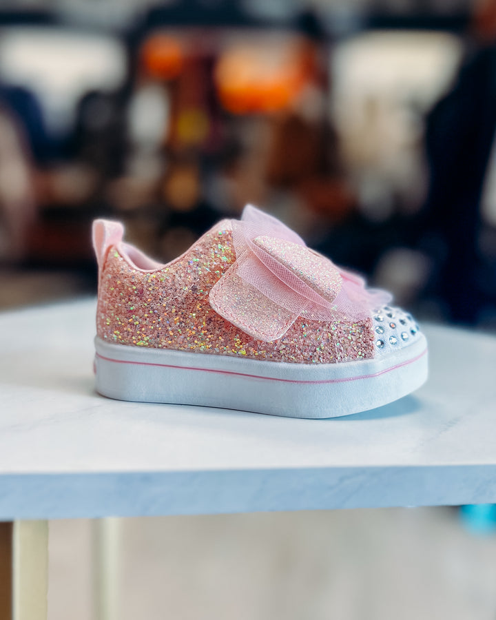 Skechers: Twinkle Toes Twi-Lites Sweetie Bow Light Pink Sneakers