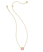 Load image into Gallery viewer, Kendra Scott: Baseball Short Pendant Necklace in Gold Ivory MOP
