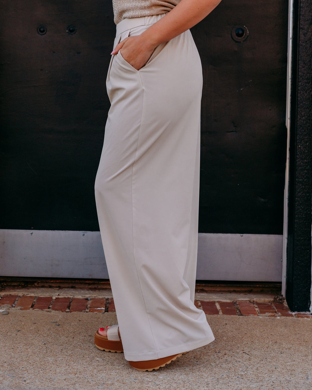 Joseph Ribkoff: Stretch Woven Pull-On Wide Leg Pants (262622) (3854)