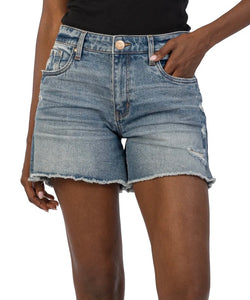 Kut: Jane High Rise Shorts with Fray Hem in Incorporated