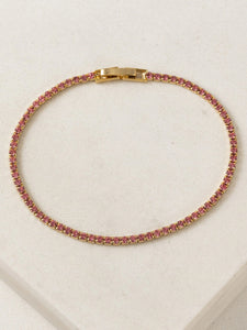 Lovers Tempo: 7" Tennis Bracelete in Pink