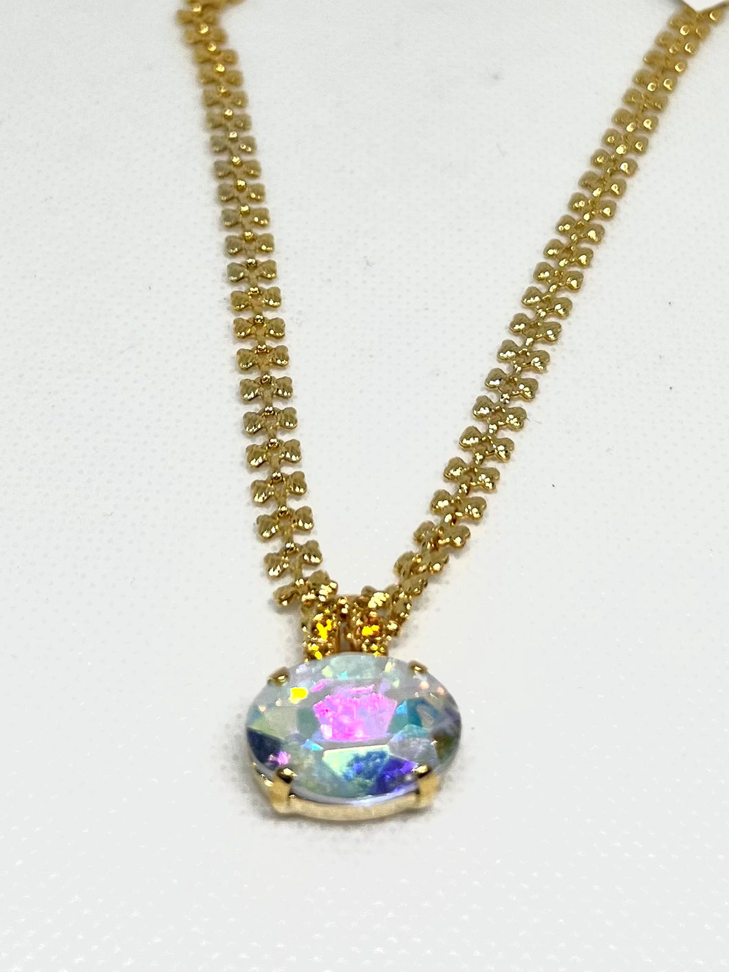 Mariana: Gold Pendant Necklace in “Dawn”