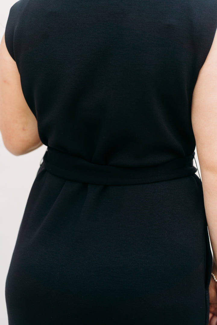 Spanx: AirEssentials Tie-Waist Tank Dress in Black
