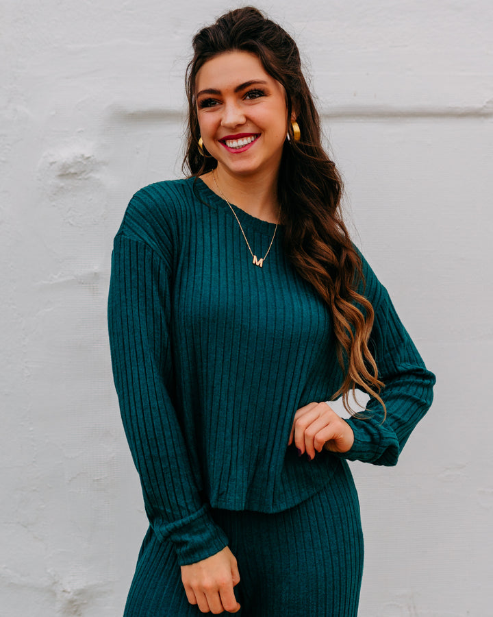 Z Supply: Elfie Rib Long Sleeve Top In Mistletoe