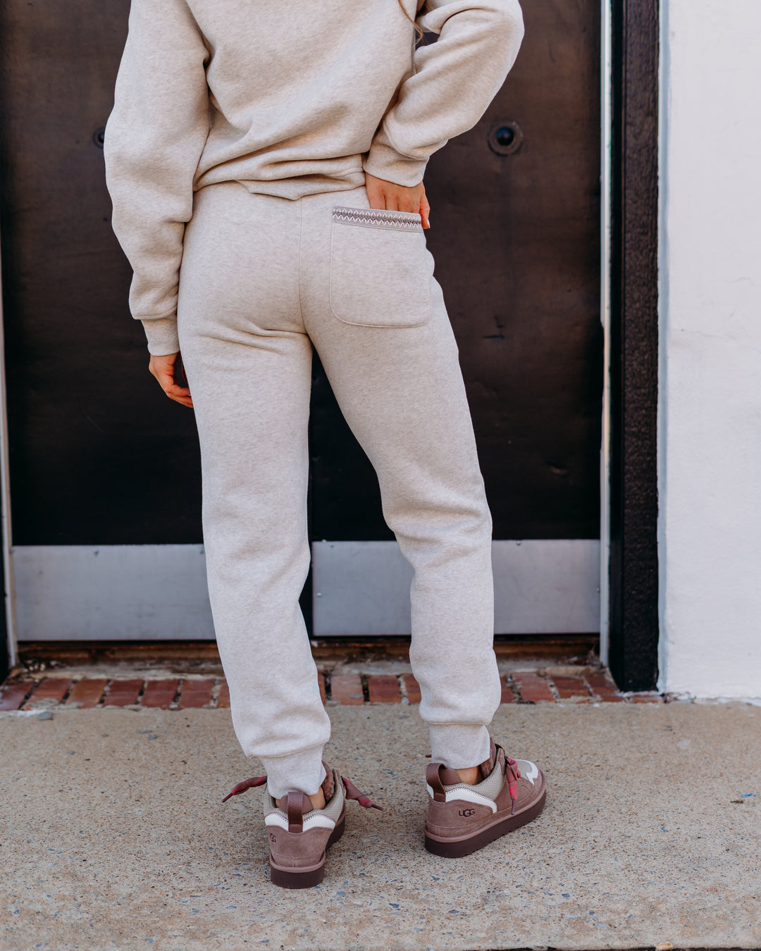 UGG: Tasman Joggers in Caribou Heather