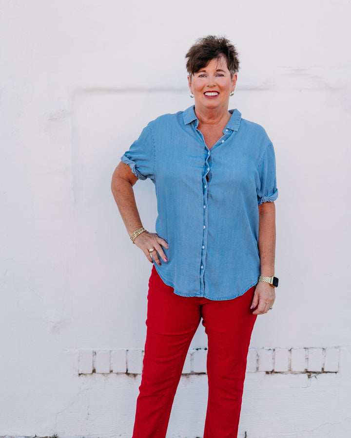 Dear John: Benning Top in Bleached Denim
