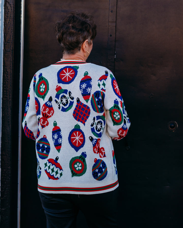 Multiples: (Merry & Bright) Cuffed Button Front Cardigan With Embellishments M45601KM