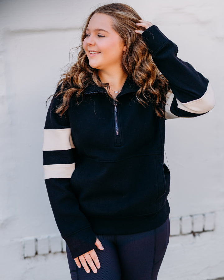 Glyder: Prodigious Scuba in Black and Oatmilk (Oversized)
