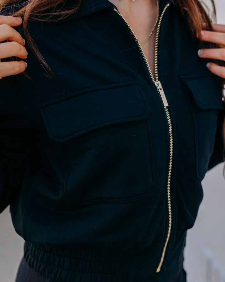 Z Supply: Escape Fleece Jacket in Black