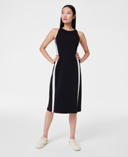 Load image into Gallery viewer, Spanx: AirEssentials Side Stripe Midi Dress in Very Black
