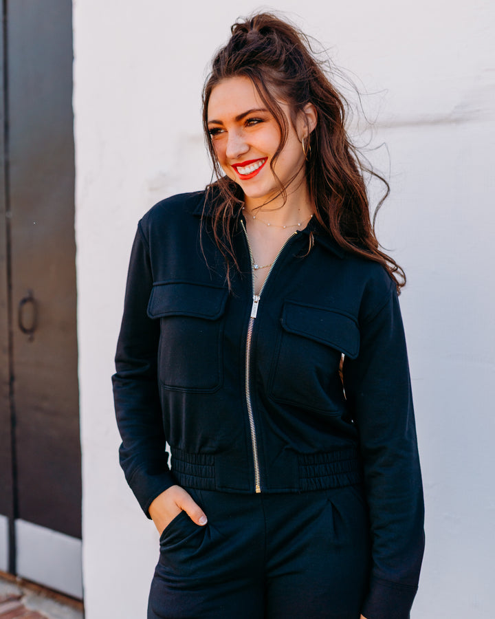 Z Supply: Escape Fleece Jacket in Black