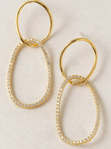 Lovers Tempo: Encore Large Drop Earrings in Gold