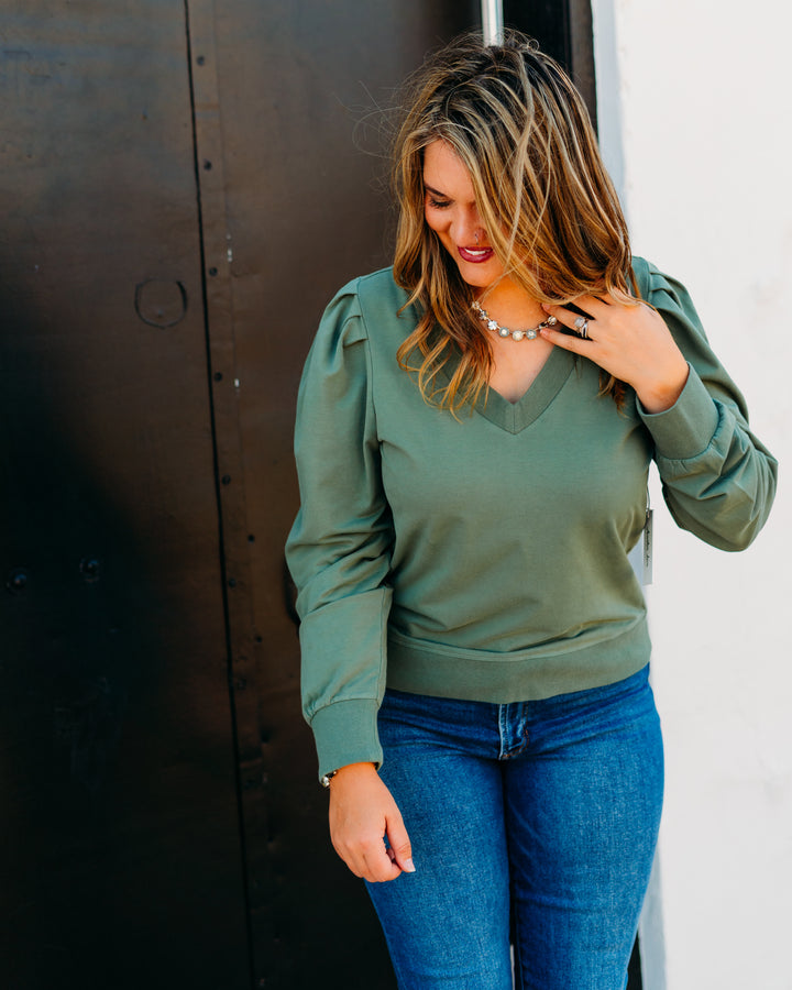 Another Love: Sammi Sweatshirt in Slate Green