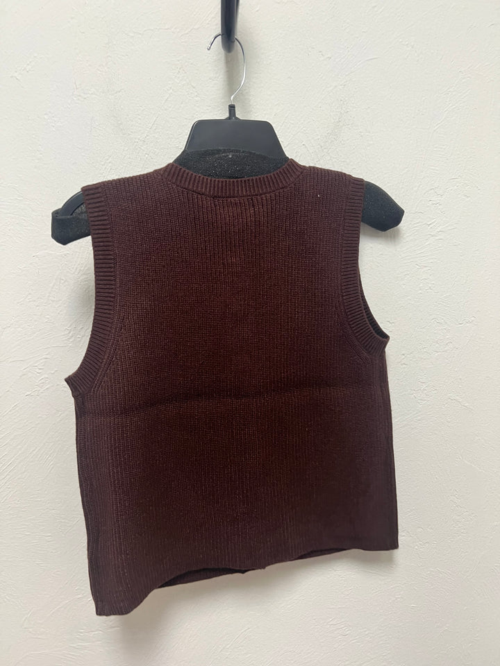 Steve Madden: Aliya Sweater Vest in Dark Brown