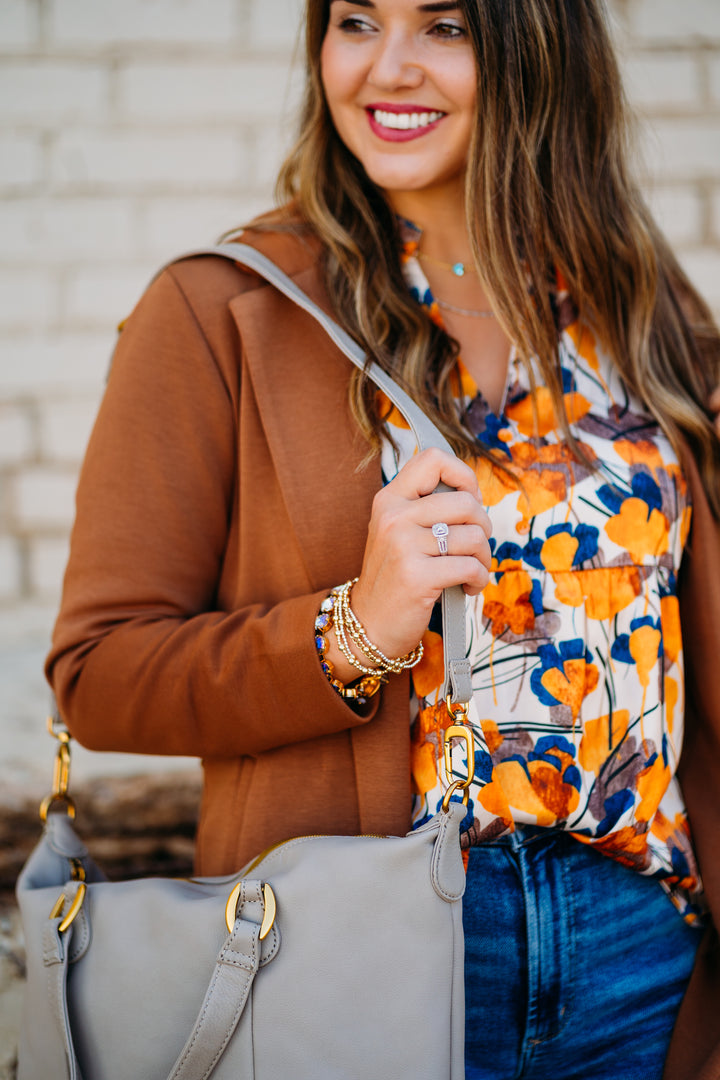 JoyJoy: Autumn Petals Batwing Top 69G7498