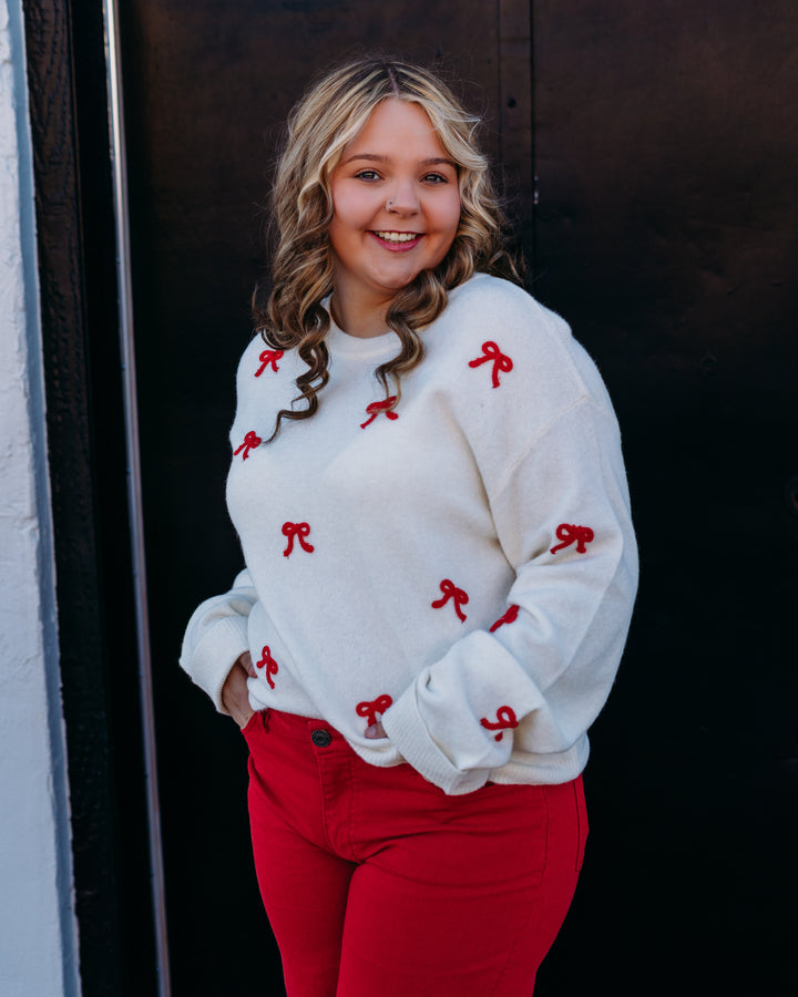 Z Supply: Tie The Ribbon Sweater in Warm White