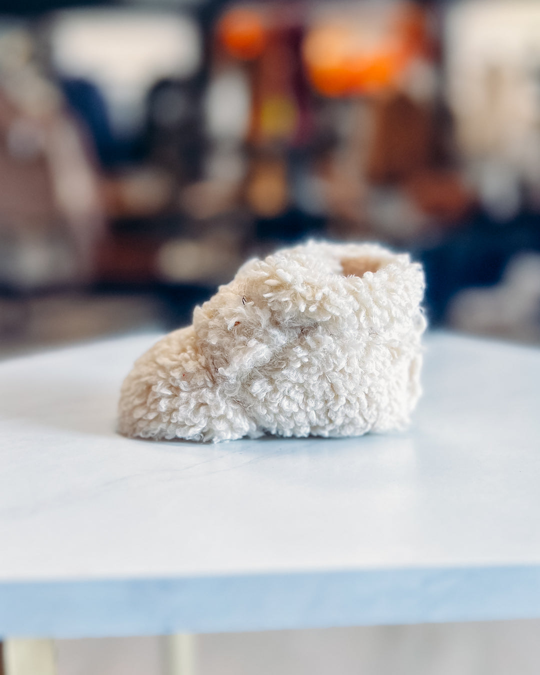 UGG: Kids Bixbee in Natural Curly Faux Fur
