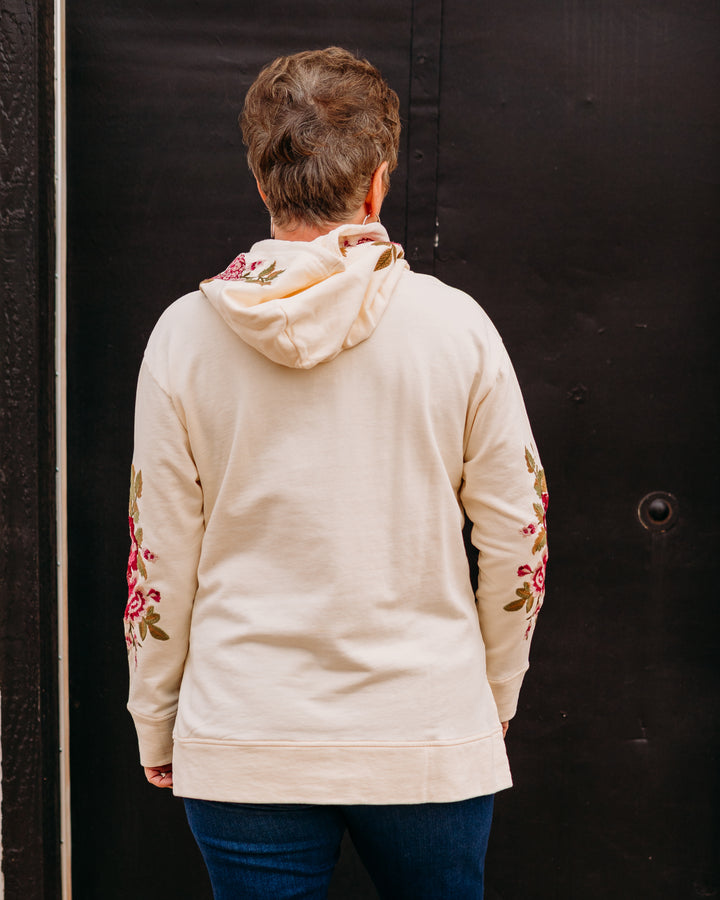 Johnny Was:  Mehdi Hooded Sweatshirt in Shell