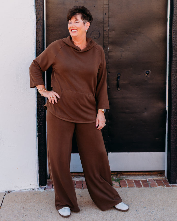 Gylder: Cloud Fleece Pant in Chocolate