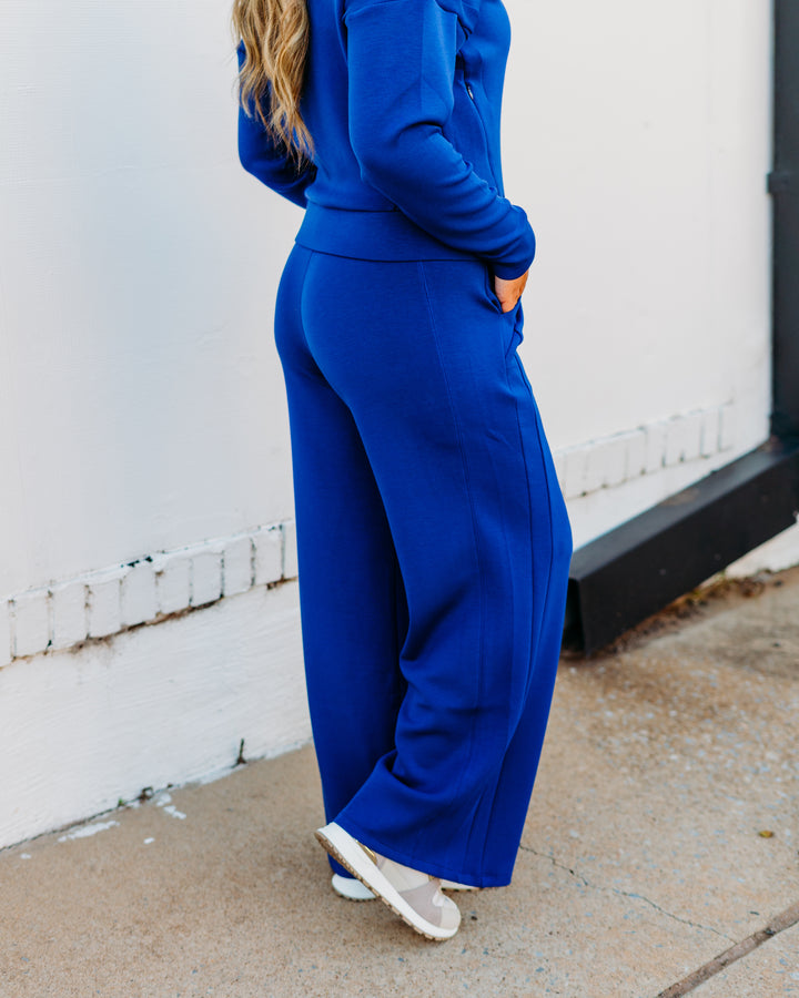 Spanx: Airessentials Wide Leg Track Pant in Midnight Iris