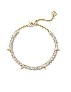 Kendra Scott: Jacqueline Tennis Bracelet in Gold White Crystal