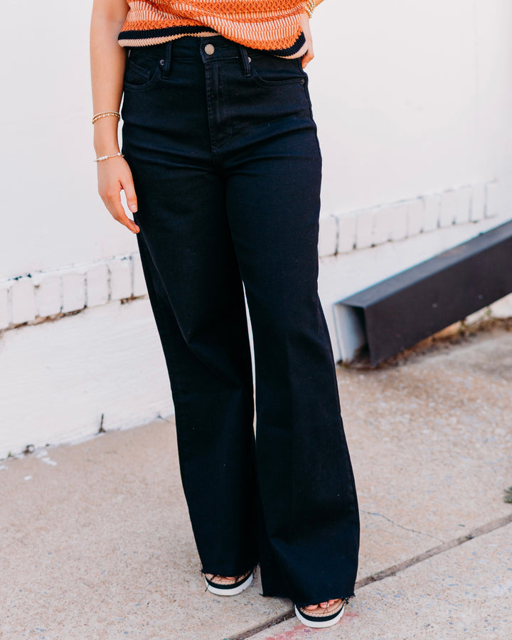 Dear John: Fiona Wide Leg Jeans in Black Arrow