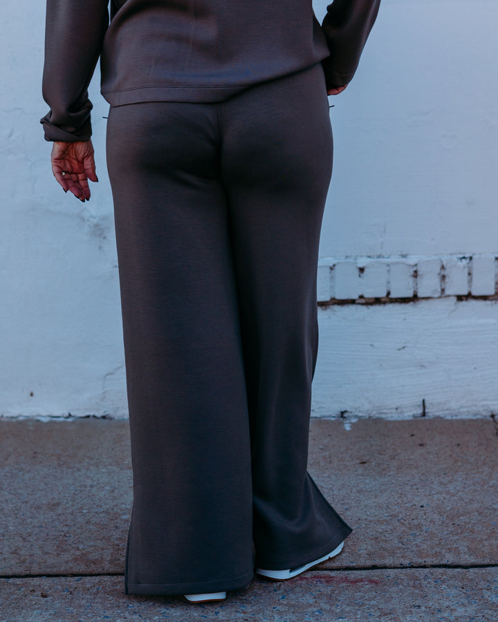 Spanx: Airessentials Smooth Front Wide Leg Pant in Mineral