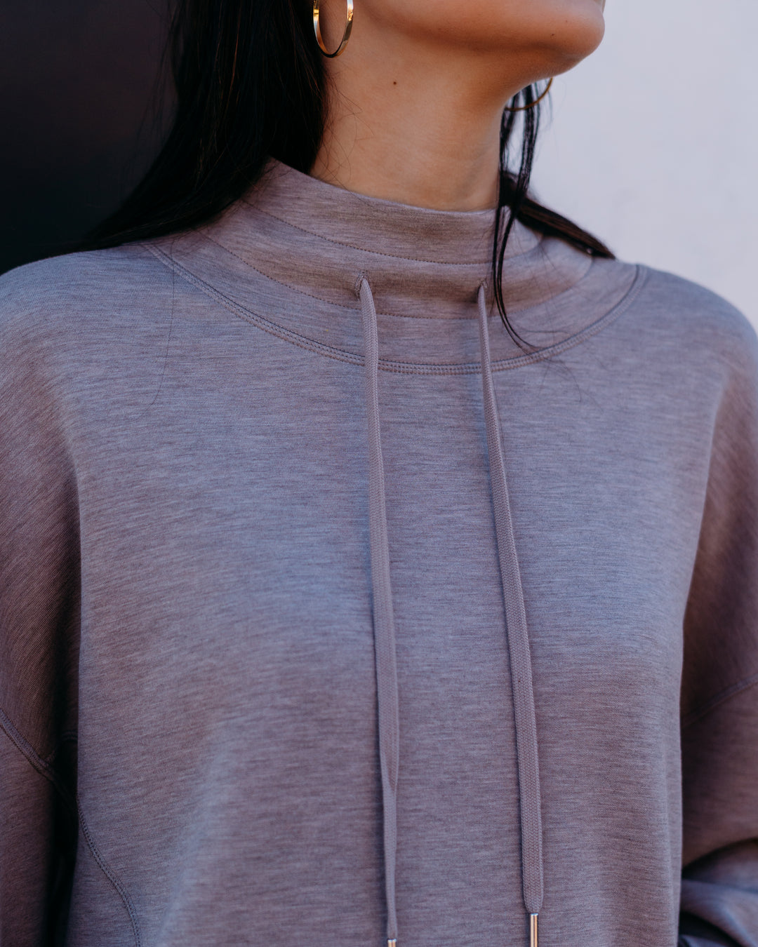 Varley: Oakdale Sweat in Taupe Marl (VAR01897)