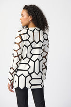 Load image into Gallery viewer, Joseph Ribkoff: Geometric Pattern Dual Fabric Jacket - 241905
