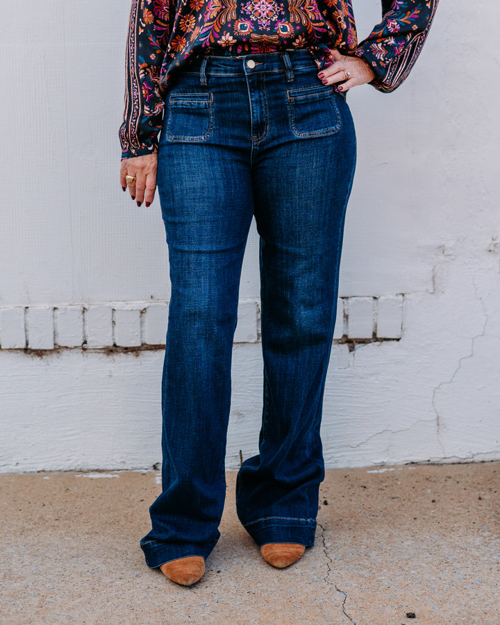 Liverpool: Lucy Bootcut With Vintage Pocket 34' Inches in Eastmoore - The Vogue Boutique