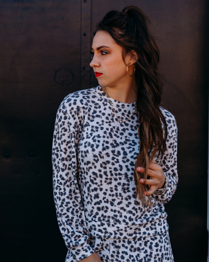 Z Supply: Luxe Leopard Ls Top in Champagne