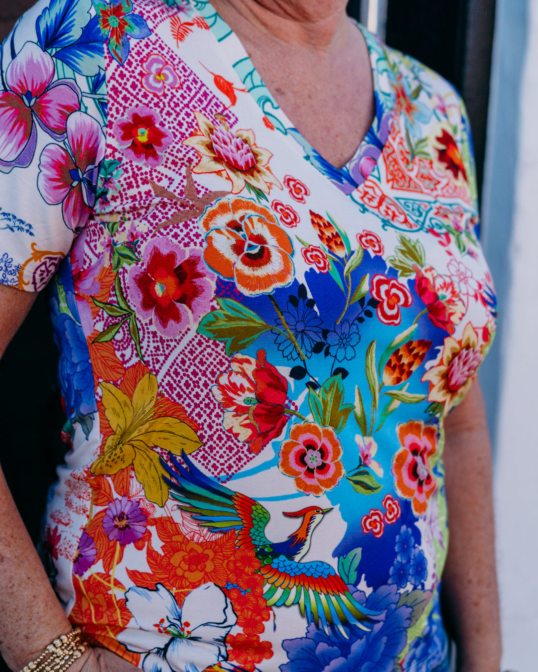 Johnny Was: The Janie Favorite Short Sleeve V-Neck Tee MCDREA