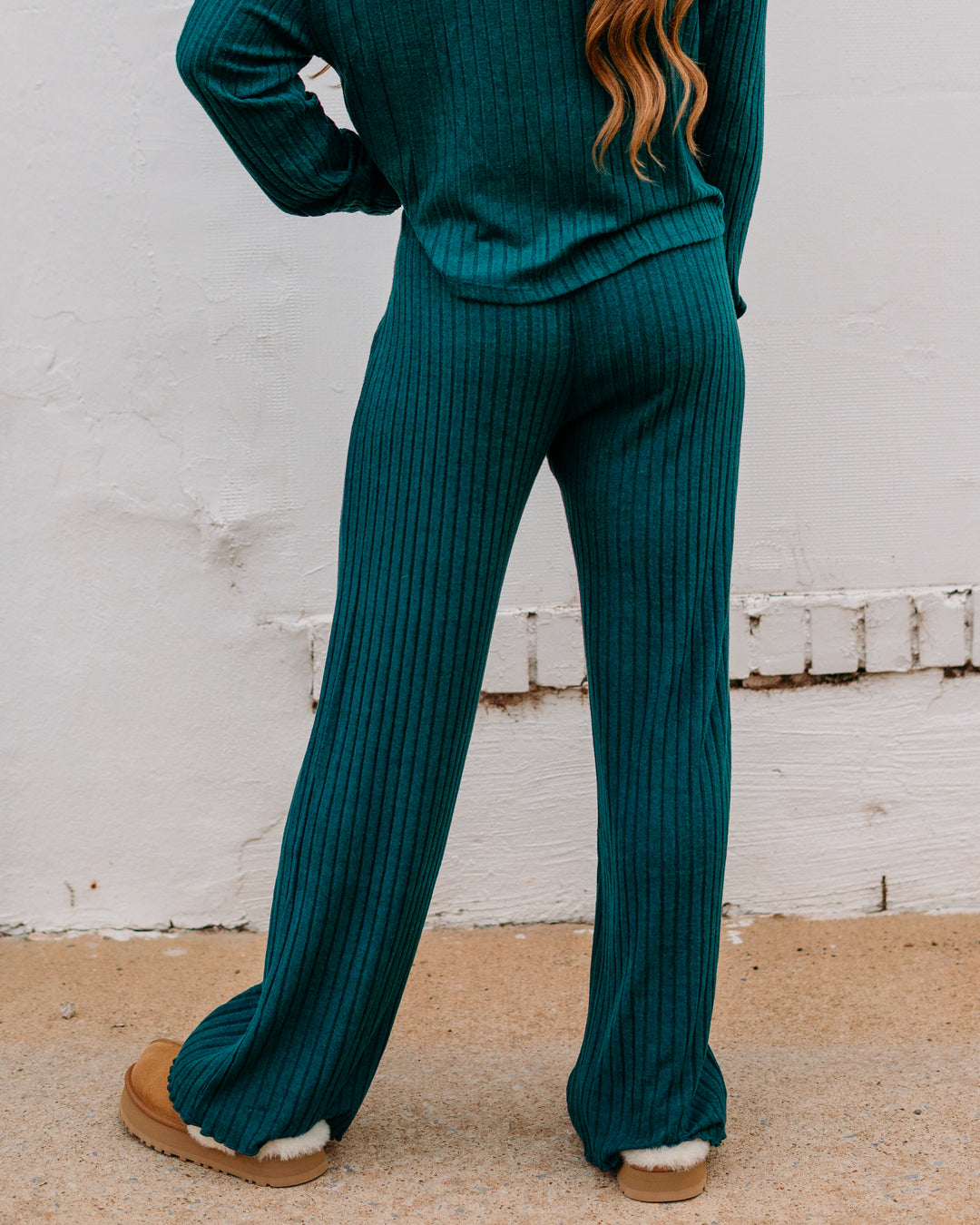 Z Supply: Dawn Smocked Rib Pant in Mistletoe