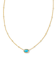 Load image into Gallery viewer, Kendra Scott: Mini Elisa Necklace in Gold Turquoise
