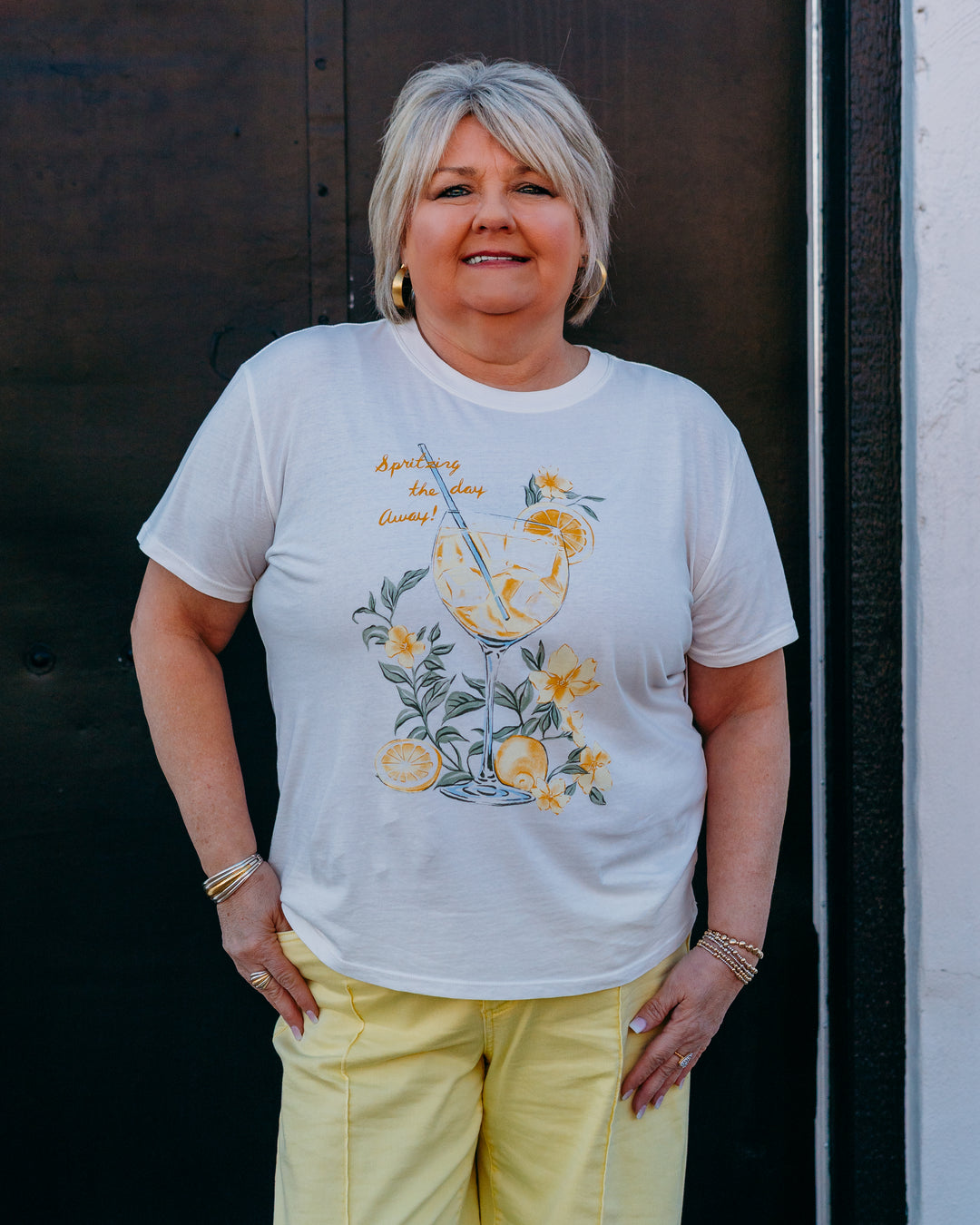 Z Supply: Spritz Boyfriend Tee in Sea Salt (GT261456S) - The Vogue Boutique