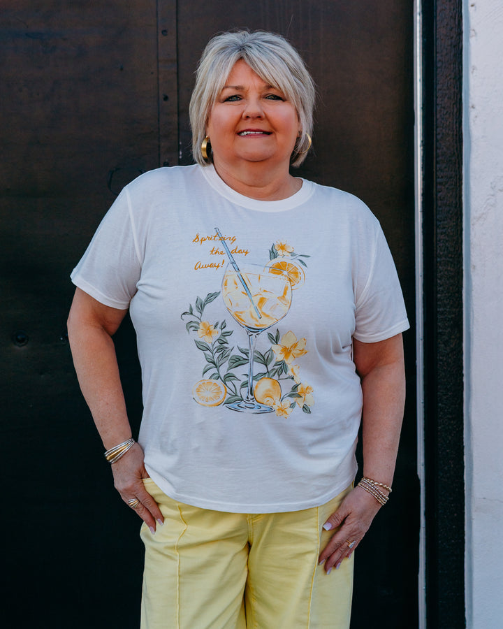 Z Supply: Spritz Boyfriend Tee in Sea Salt (GT261456S) - The Vogue Boutique