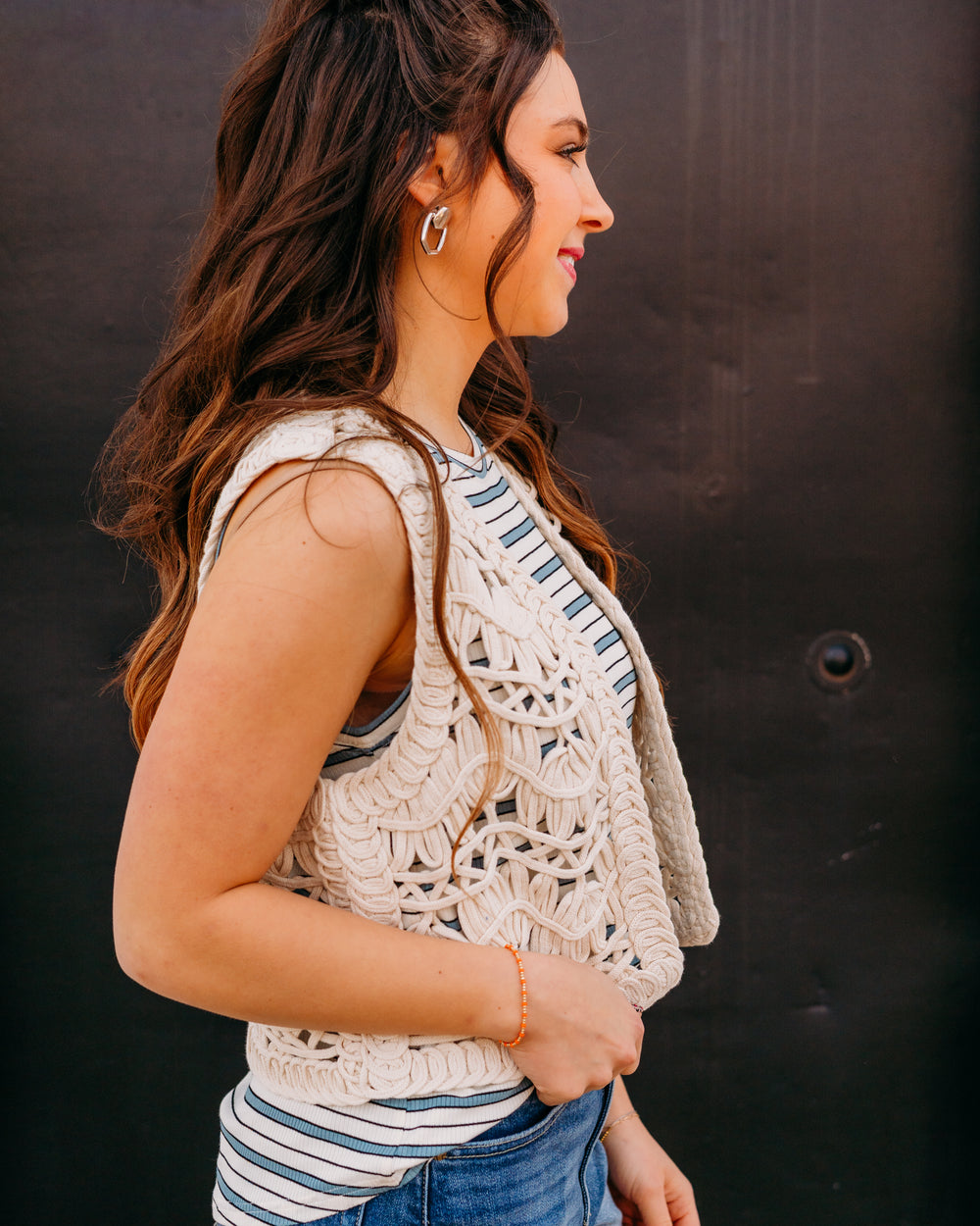 Another Love: Briza Sweater Vest in Vintage Cream - The Vogue Boutique