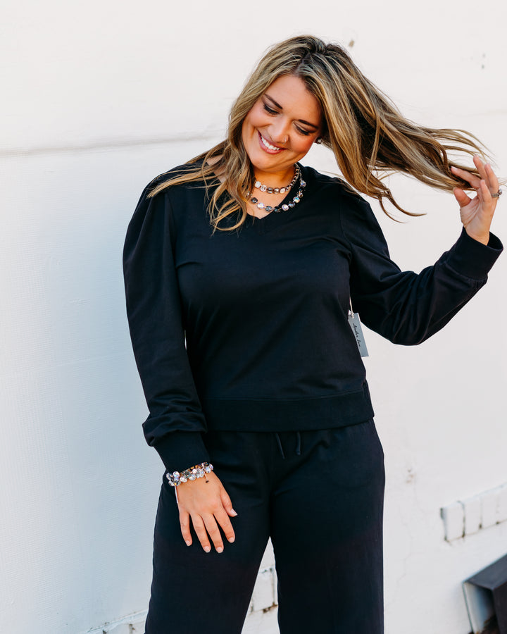 Another Love: Sammi Sweatshirt in Black