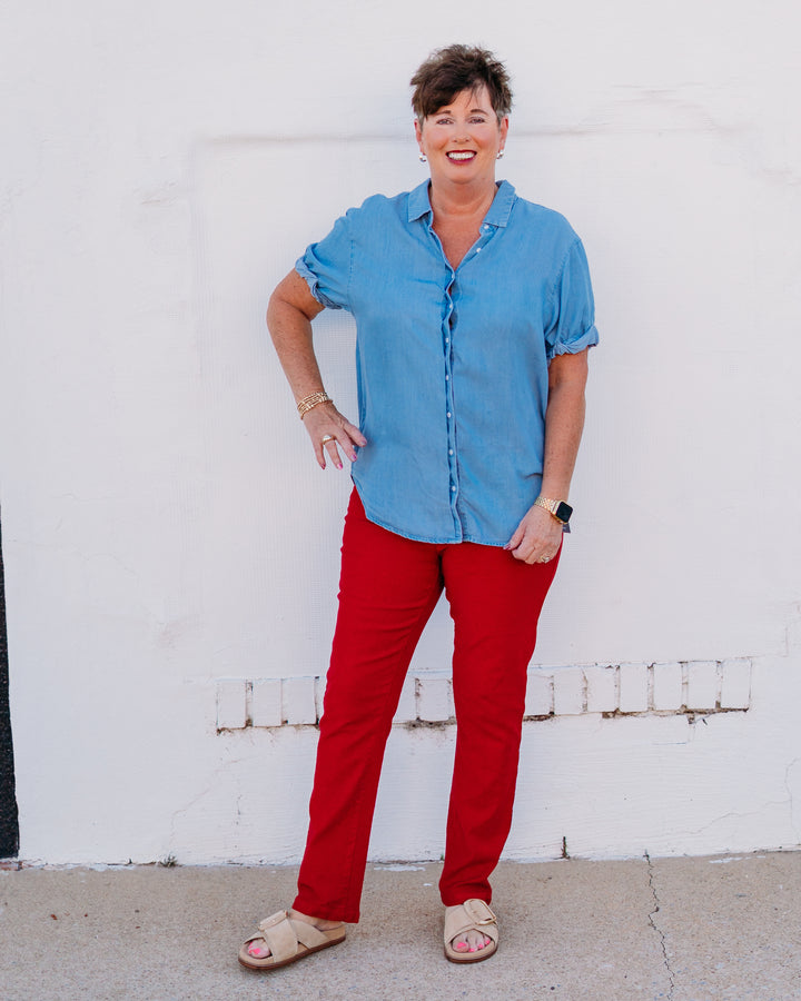 Dear John: Benning Top in Bleached Denim