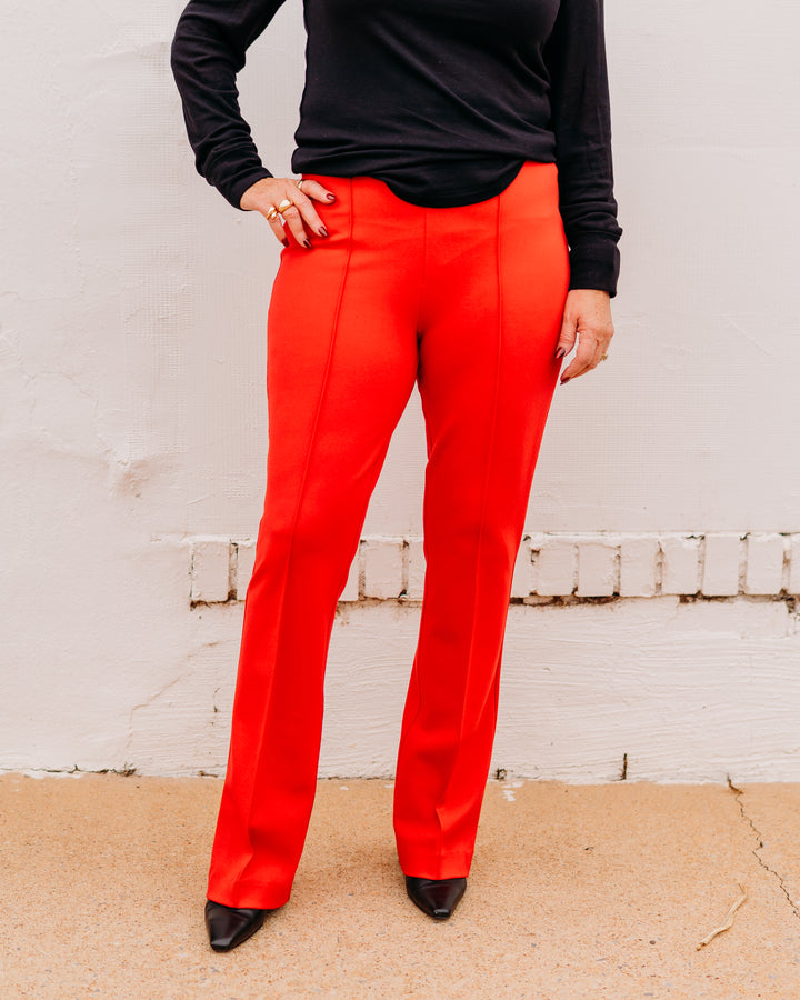 Spanx: SPANXsupersmooth™ PerfectFit Ponte Micro Flare Pant in True Red
