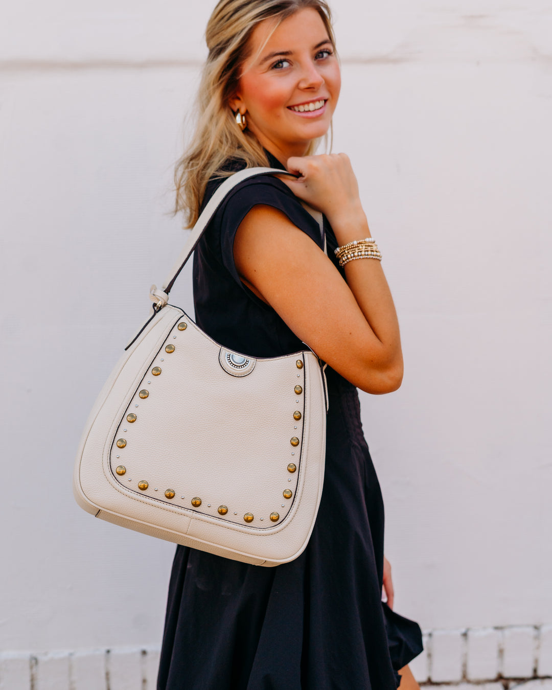 Brighton: White Party Tough Fusion Uma Shoulder Bag