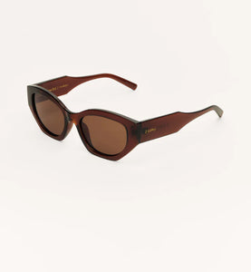 Z Supply: Love Sick Polarized Sunglasses in Chestnut Brown