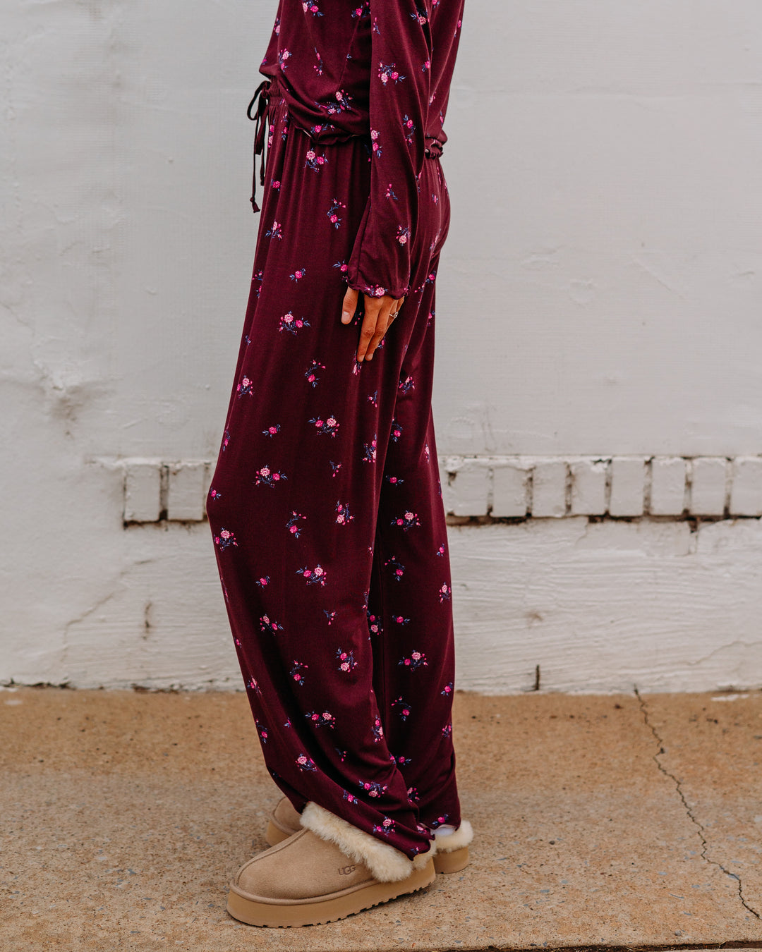 Z Supply: At Ease Ditsy Pant in Merlot