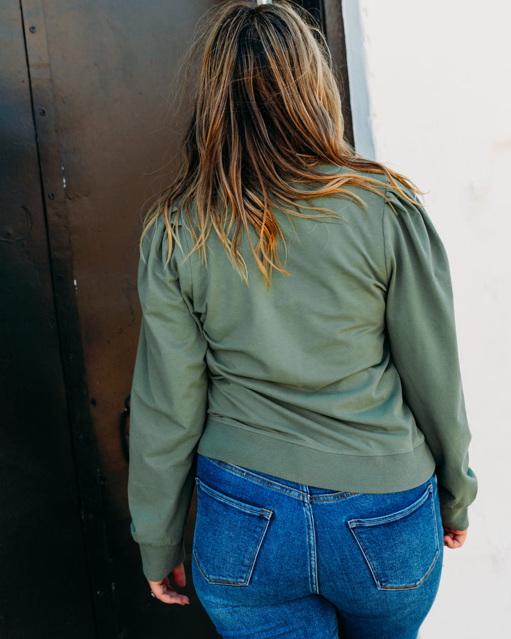 Another Love: Sammi Sweatshirt in Slate Green