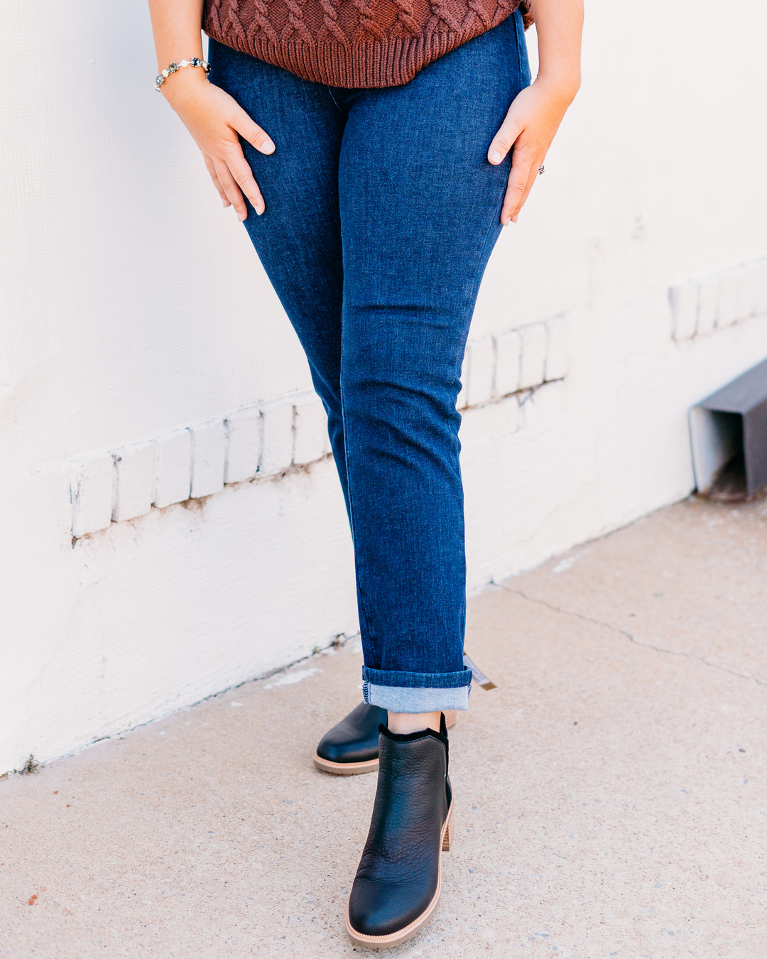 French Dressing Jeans: Straight Leg Jeans in Dark Rinse