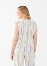 Load image into Gallery viewer, French Dressing Jeans: S/L Top in Multi Stripe
