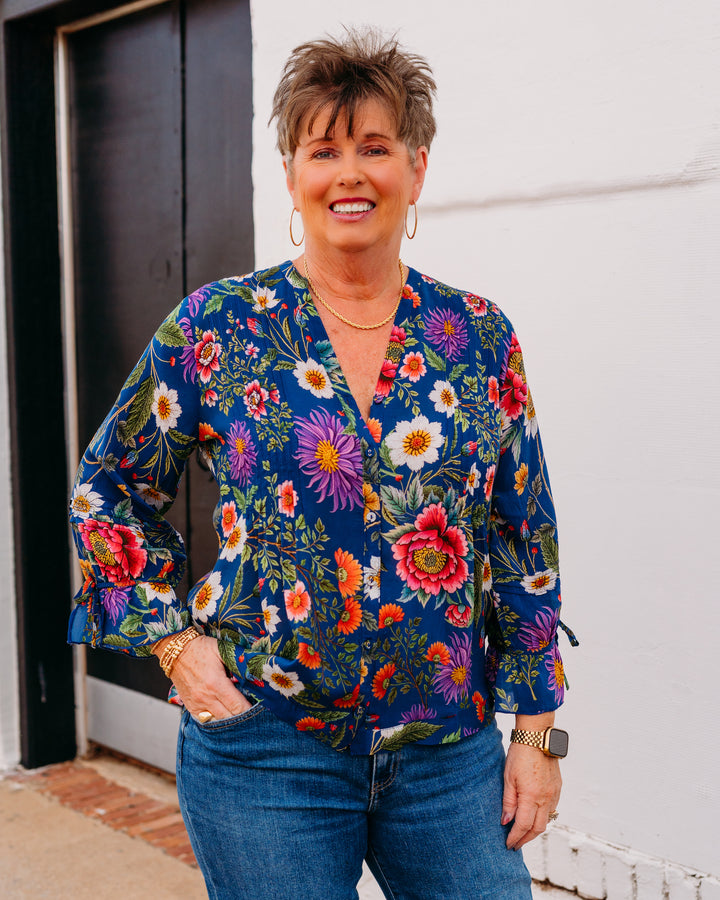 Johnny Was: Darmis Blouse in Lilla (C12226)